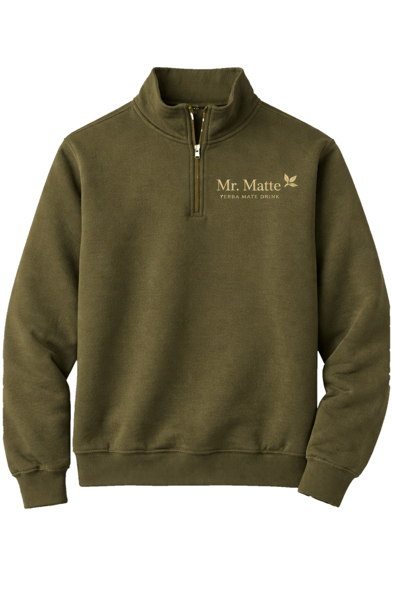 We Mate Half-Zip Green front